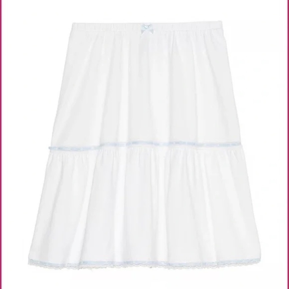 New! Frankie’s Bikinis x Pink Lottie Skirt White 31698